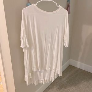 White Ruffle Blouse